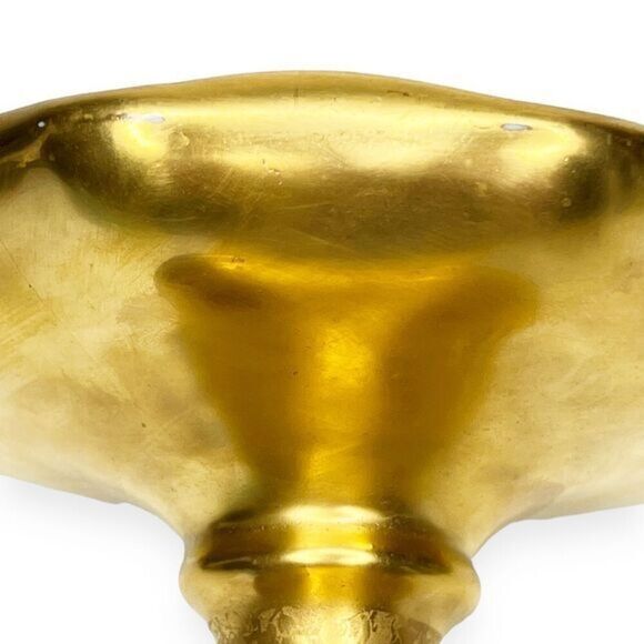 Osborne China Gold Footed Dish Compote Dish Scalloped Rim and Flared Base - Picture 7 of 9